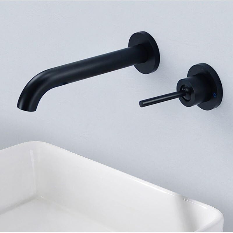 Robinet mitigeur en laiton massif noir et or rose de qualité premium