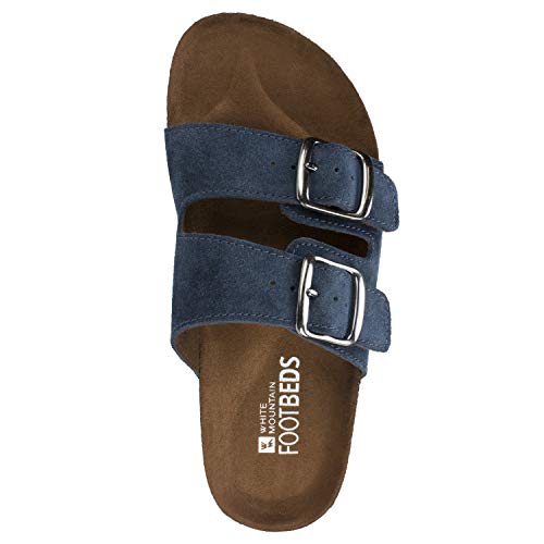 Image of WHITE MOUNTAIN Women's Helga Slide Sandal, Navy, 11 Medium US