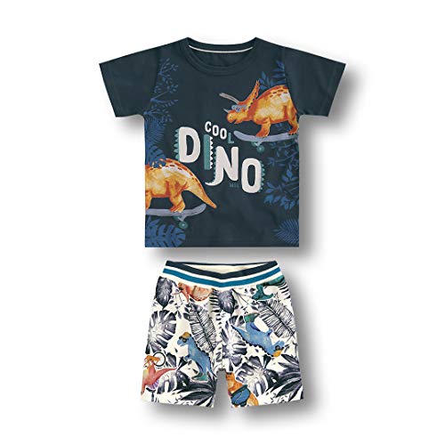 Conjunto Dino Jungle Marisol meninos, Azul, 8