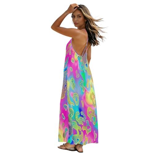 Robe caraco à dos ouvert imprimé marbre fluide taille M