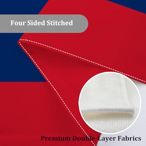 Drapeau du Laos double face résistant aux UV et intempéries avec coutures renforcées - 4
