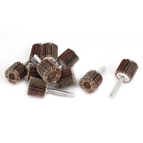 Aexit 10 Pieces Abrasives 180 Grit 25x25x6mm Metal Handle Grinding Polishing Flap Wheel Discs Model:82as95qo645