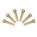 6Pcs Brass Guitar Bridge Pins for Enhancing Tone Quality, Replacement Parts with Easy to Use Design, Suitable for Folk Guitar (Gold)