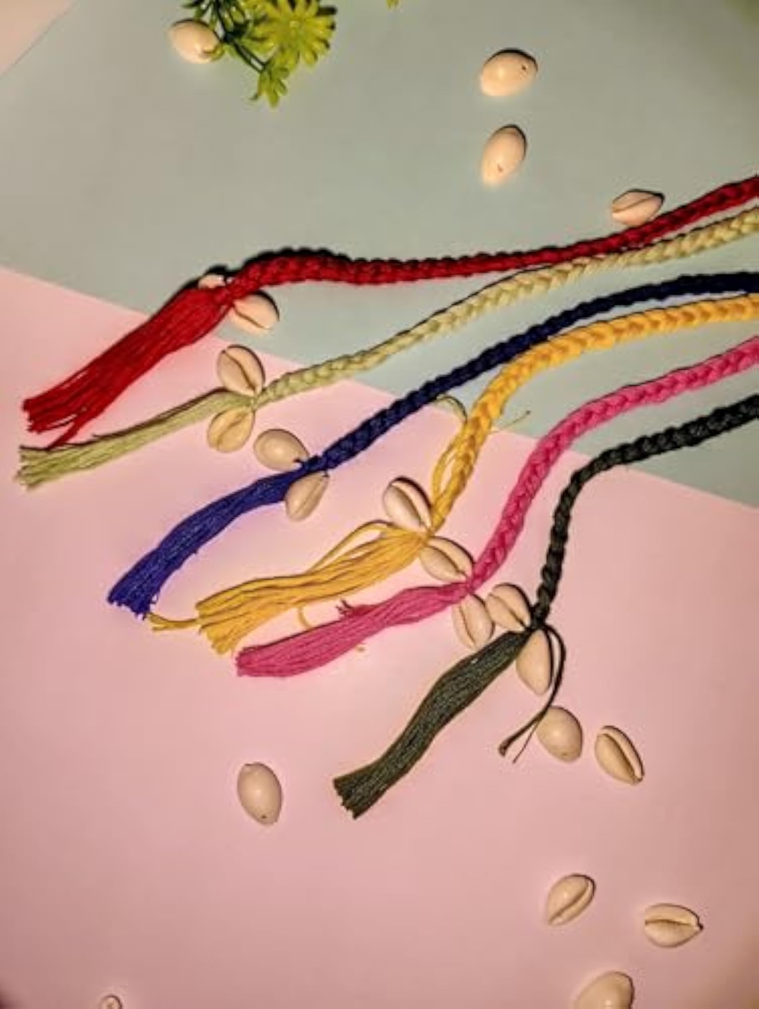 Bohemian Hair Braids with Cowrie Shells & Beads, Clip-On Extensions