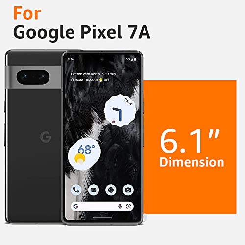 Image of AmazonBasics TPU Ultra Hybrid Clear Camera Protection Back Cover Case For Google Pixel 7A - Crystal Clear