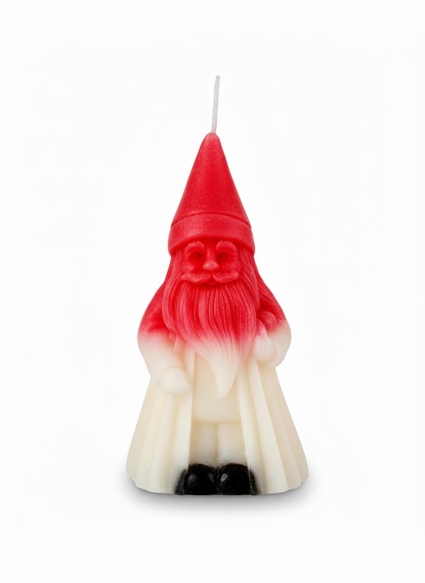 Handcrafted Christmas Santa Standing Wax Candle | Limited Edition Holiday Candle with Festive Design | Eco-Friendly Scented Candle for Home Décor & Gifting | Unique Christmas Decoration Candle