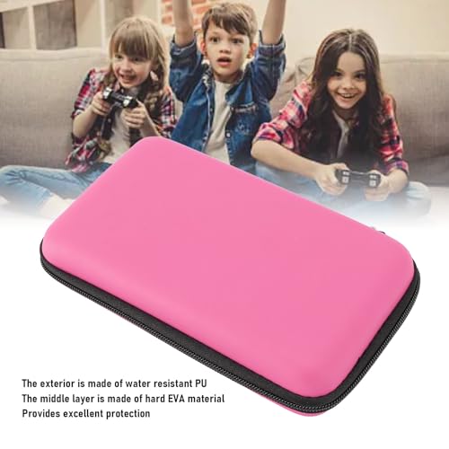 Image of Portable Hard Shell Carry Case for New 3DS XL, Protective Travel Storage Bag with 8 Game Slots, Compatible with Super Edition, New 2DS XL, GPD 5.5in Gamepad Tablet (Pink)