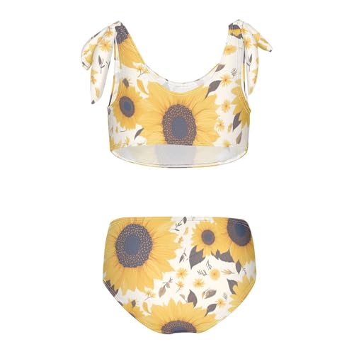 KLL Sunflowers Pattern Artistic Girl 2 Piece Bikini Sets Quick-Dry Bathing Suit Swimming Suits Cute Shoulder Strap2