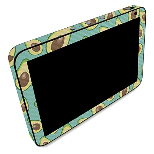 Image of MightySkins Carbon Fiber Skin Compatible with Amazon Echo Show 8 (Gen 2) - Seafoam Avocados | Protective, Durable Textured Carbon Fiber Finish | Easy to Apply