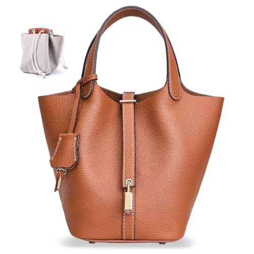 Designer Leather Bucket Bag for Women