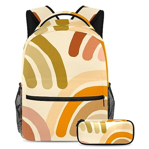 Sac à dos arc-en-ciel robuste anti-déchirure avec sa trousse assortie durable