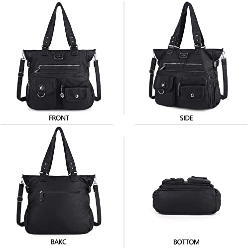 Image of Angelkiss Purses Handbags for Women PU Tote Satchel Bags for Women Pockets Shoulder Bags | PU