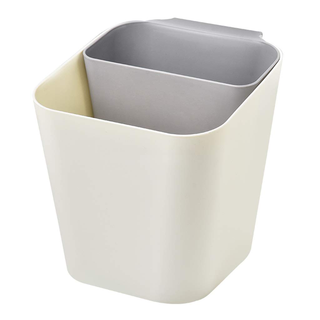 UPJAKS Cubo de Basura 1pc de Pared de Cocina Residuos Seca y húmeda Separación Bote de Basura del hogar Clasificación Bote de Basura de la Cocina Puerta del Armario Bote de Basura Baño (Color : Grey)