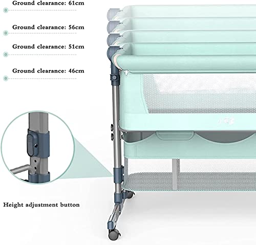 Balanços para bebês Berço lateral para cama móvel Berço com rede respirável Compacto para viagem Ber