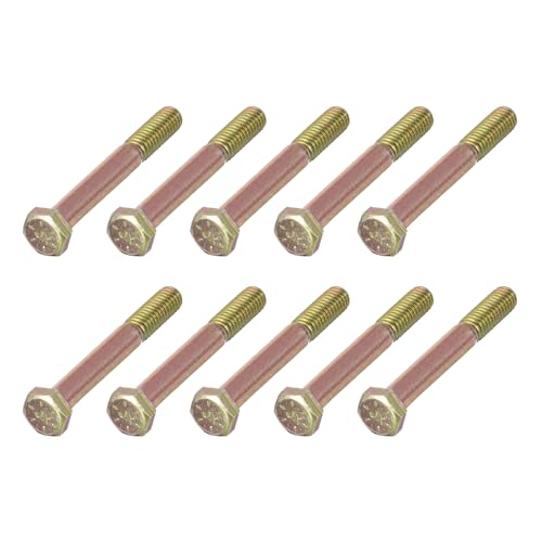Image of METALLIXITY Hex Bolts (5 /16-18x2-1 /2) 25Pcs, Carbon Steel Zinc Plated Partial Threaded, Coarse Thread UNC Hex Head Screw Bolt - for Furniture Repair, Yellow