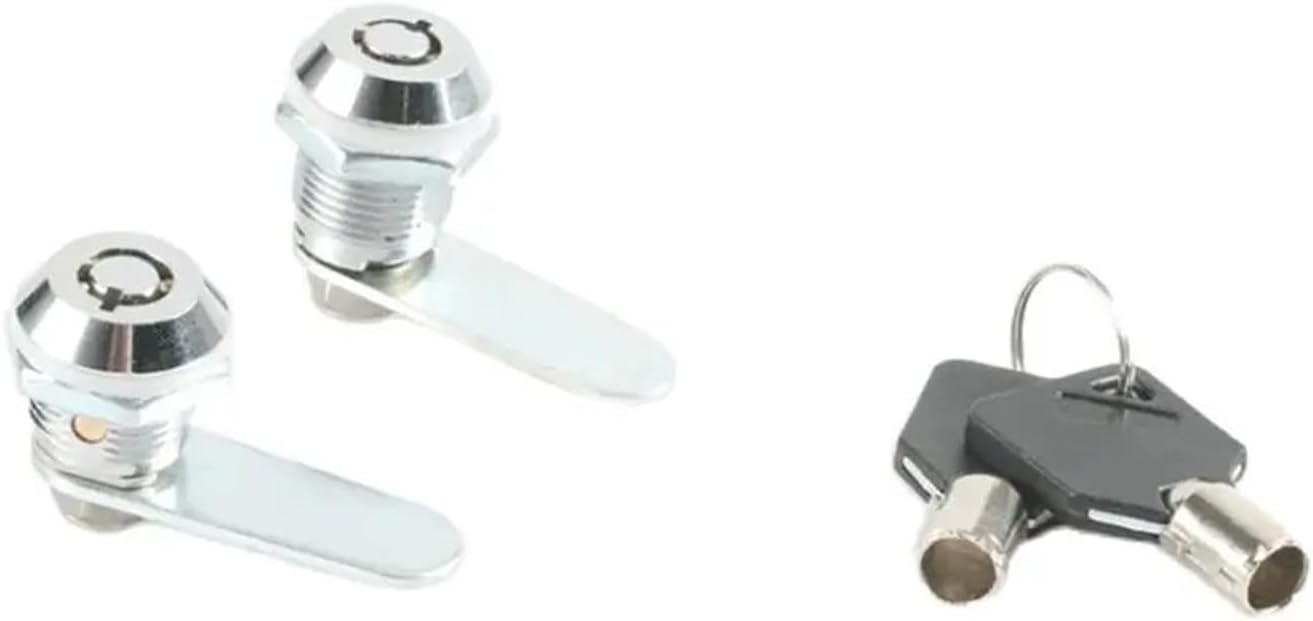 MS402 Electric Box Tongue Lock Flat Round Pin Tumbler Lock Plum Copper Key Iron Box Mailbox Lock Tool Lock 1Pcs(MS402-20)