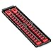 Ernst Manufacturing Socket Boss 2-Rail 1/4-Inch-Drive Socket Organizer, 13-Inch, Red