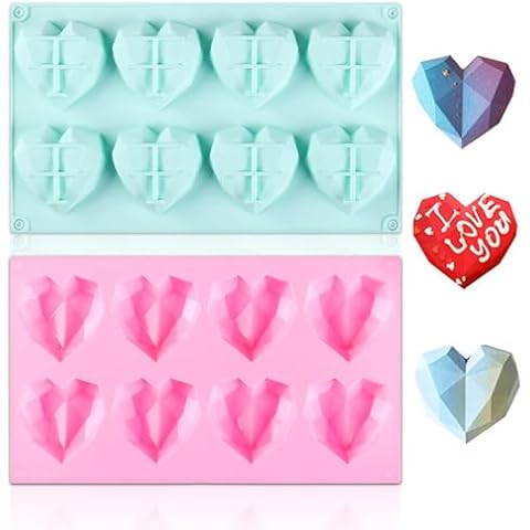YUDAWN 8-Cavity Heart Shape Silicone Mould Cover
