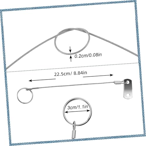 Pasadores de cuerda antipérdida Lurrose de acero inoxidable para cubiertas de barcos 2