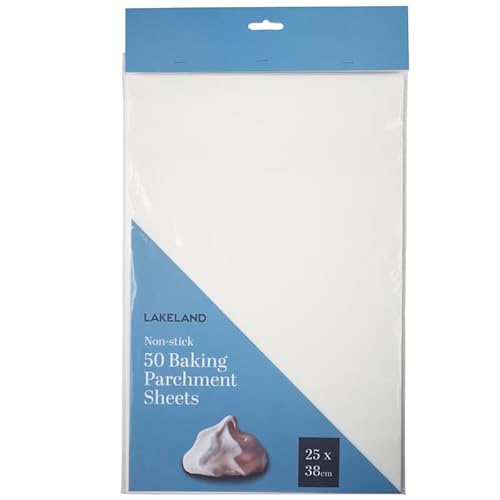 Lakeland White Baking Parchment Paper Sheets 25Cm X 38Cm (10" X 15") - Pack Of 50