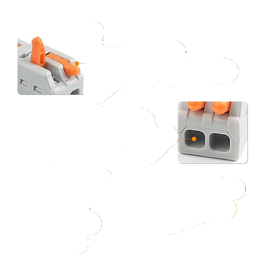 10/50 Uds. Todos los conectores compactos mi ni de cable rápido tuerca de palanca divisor de engarce conductores eléctricos bloque de terminales Push-in Home(D1-2,10PCS)