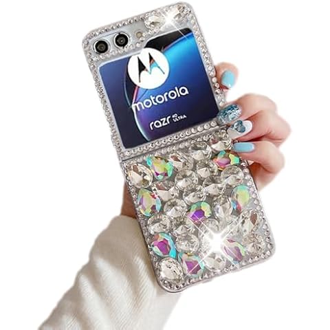 Poowear Luxury Diamond Case for Moto Razr Plus 2023 Cover