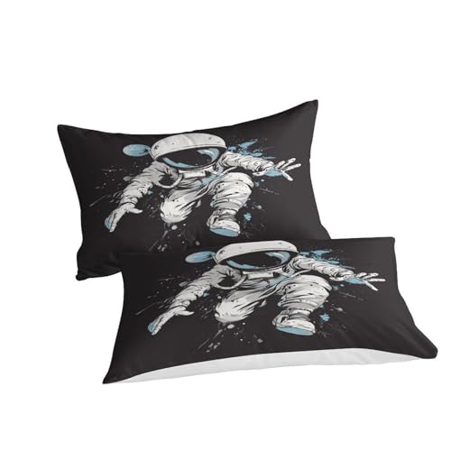Housse de couette astronaute résolvant les nuits trop chaudes microfibre King 3D - 3