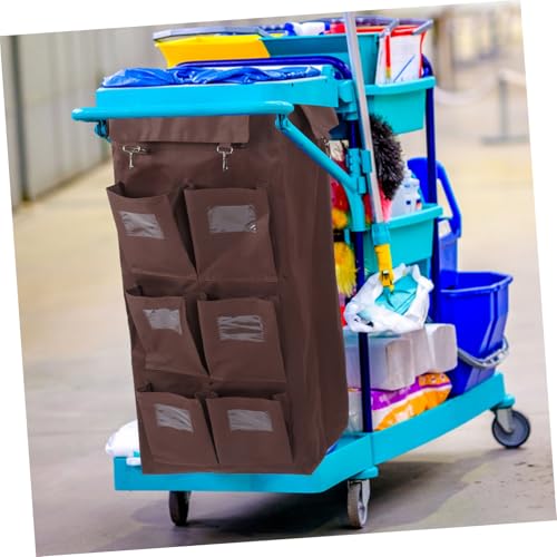 Bolsa para carrito de limpieza comercial PRETYZOOM de doble tela lavandería hotel de 85 cm 7