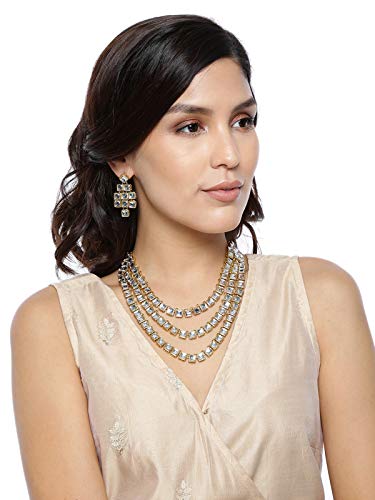 Women's Toned Layer Traditional Necklace Set