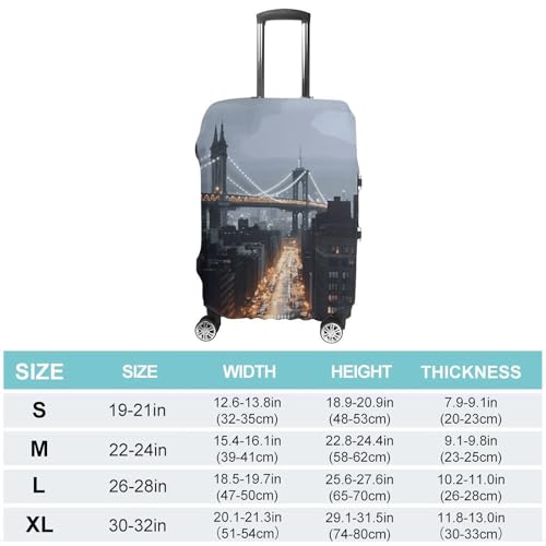 Luggage Cover for Travel New York City Fashion Luggage Covers Washable Stretch Suitcases Protector Fits 19-32 Inch Luggage M2