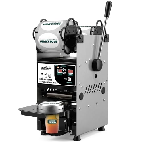 Image of WantJoin Cup Sealing Machine, 500-600 Cups /H, Semi Automatic, Grey