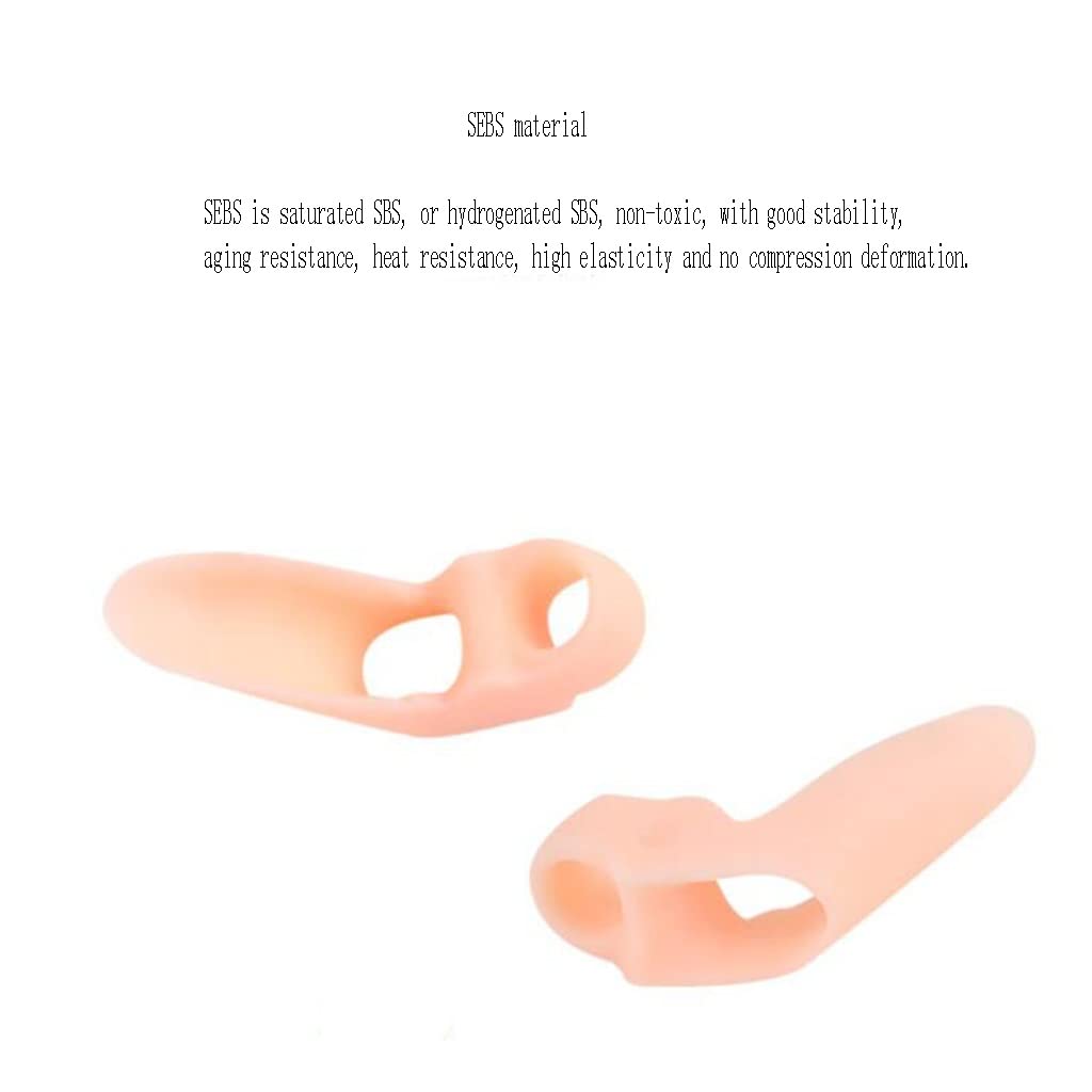 Separadores de dedos de gel de silicona con protector de juanete, alisador de dedos para Hallux Valgus, separador de dedos, alivia el dolor en las articulaciones doloridas del juanete, cuidado de los