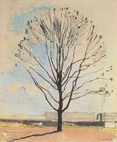 Impresión sobre lienzo l'albero senza foglie de Ferdinand Hodler, cuadro decorativo 60x90cm