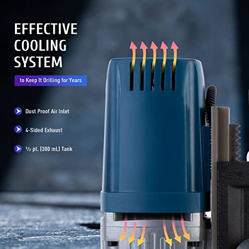 Zelcan 1550W Electric Magnetic Drill Press W 2'' Boring Diameter Core Drill Bit Set, Portable Heavy Duty Power Mag Drill 3500Lbf Electromagnet Drilling Machine For Metal Surface And Home Improvement #TOP5