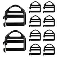 QUIIEOSKIA 10 STK Verstellbare Schnallen Gurtband 25mm, Rucksack Schnallen Ersatz, Rucksackschnalle Gurtschnalle Klemmschnalle für Rucksack Koffer Gepäck Reparatur Werkzeuge Zubehör(Schwarz)
