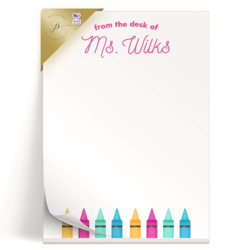 Personalized Stationery Notepad for Teachers, from...