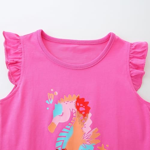 Image of Bumeex Toddler Girls Summer Outfit Cotton Top and Shorts Clothing Set