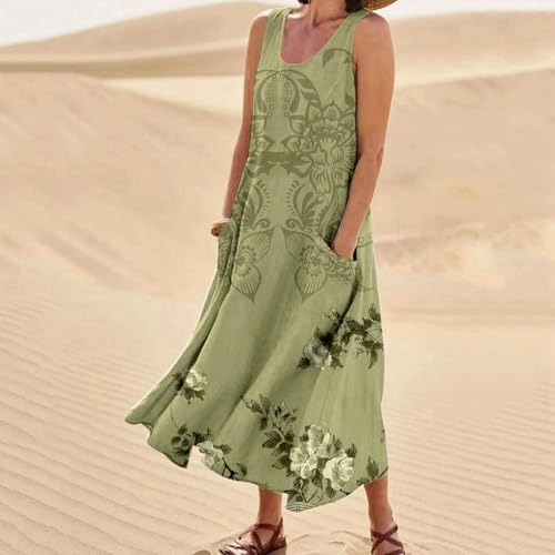 Robe d'été sans manches ample pour rester au frais avec poches - 2
