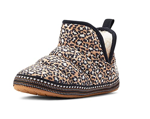 Ariat Women's Indoor/Outdoor Warm Comfortable Crius Bootie Slippers With Sherpa Lining, Leopard, Medium #TOP13