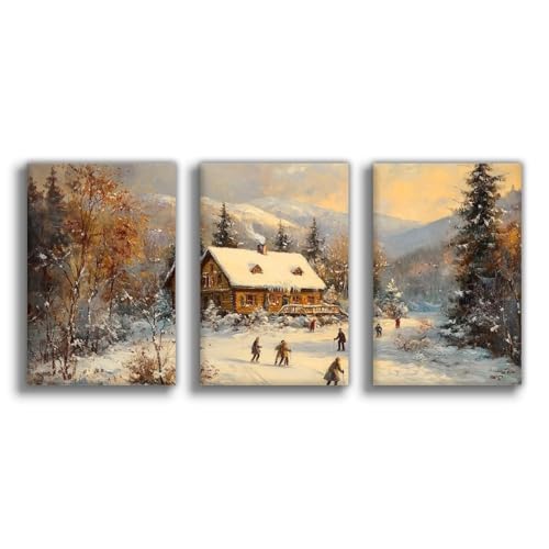 Pavillon de ski poster sur toile design cocooning pour salon 50x75 cm
