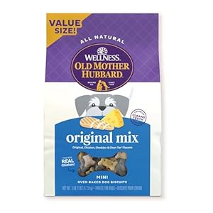 Old mother hubbard by wellness classic original mix natural dog treats crunchy oven baked biscuits ideal for training mini size 38 pound bag  urban country home decor