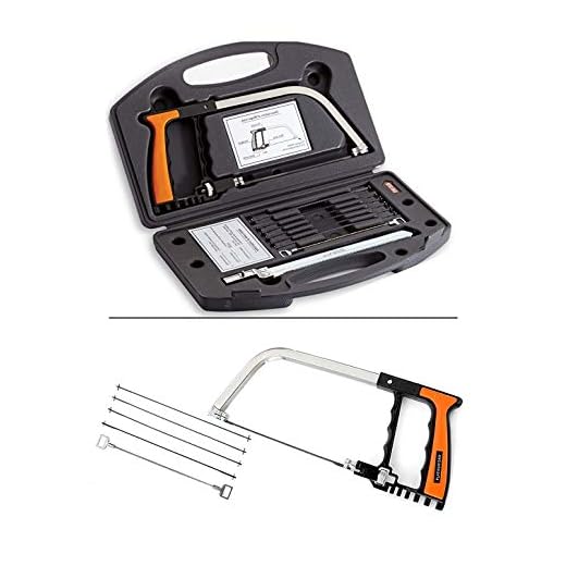XISXI 15-in-1 Universal Hand Saw Kit Toolbox Of Multi Blades Set Works As Hacksaw Coping Bow Jab Rip Pruning Chain Handsaws A Cutter Suitable To Cut Wood PVC Pipes Gift-s For Men (Black)