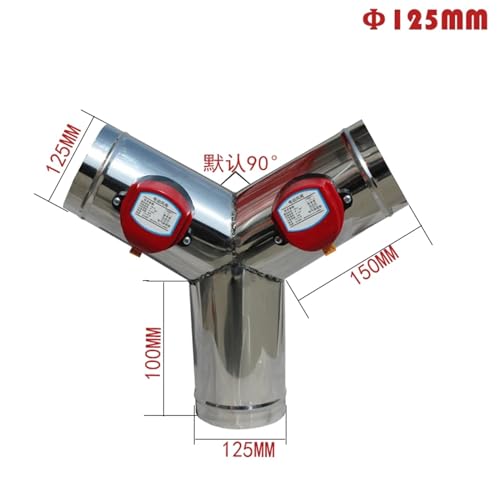 Clapet anti-retour motorisé 125mm en acier inoxydable haut de gamme type Y volet 220V
