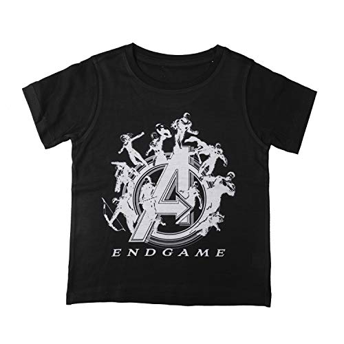 Image of Marvel Avengers by Wear Your Mind Boy's Animal Print Regular fit T-Shirt (DMA0113.2 10-11Y Black 8 10-11Y)
