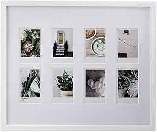 AmazonBasics Photo Frame for use with Instax - 8-Opening - 3.25"x2", White