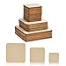 Price comparison product image 70 PCS Unfinished Wood Squares, 3 Sizes Blank Wood Squares for DIY Arts Craft, Pyrography, Laser Engraving Carving, Painting, Writing, Photo Props and Decorations (10cm,8cm,5cm)