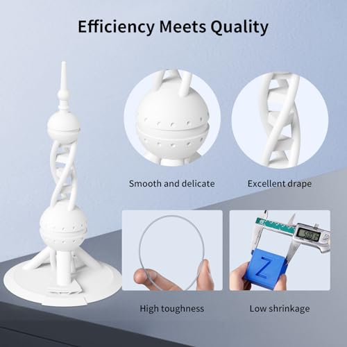 Image of ANYCUBIC High Speed 3D Printer Filament 1.75mm Bundle, Rapid PLA Filament with High Prints Quality, Dimensional Accuracy + /- 0.02mm, 1KG Reusable Spool, 2KG Pearl Black+Bright White