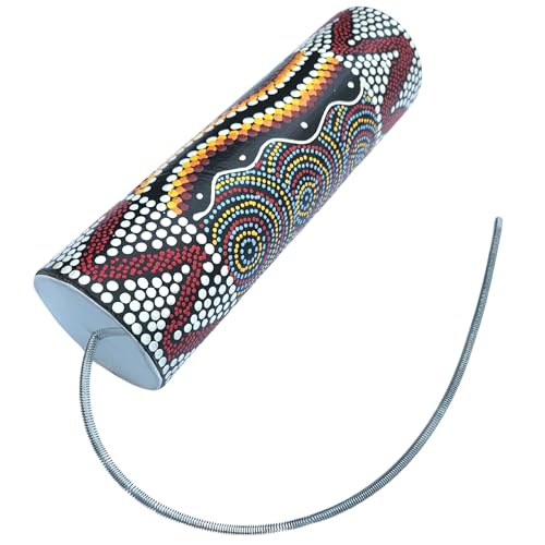 Tambor de trueno hecho a mano, instrumento de percusión de resorte, tambor de resorte que hace un efecto de sonido de trueno, 25 x 7,5 cm