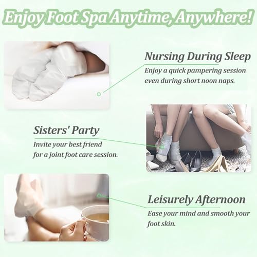 Mascarilla exfoliante para pies, 3 Pares calcetines exfoliantes de Pies, calcetines para quitar callos, calcetines hidratantes para pies, repara los talones y elimina piel seca y muerta pies suaves - imagen 6