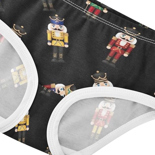 Colorful Nutcracker Soldiers Black Girl Panties Cute Toddlers Underwear Floral Cotton Fancy Briefs Girls Undies 2t4